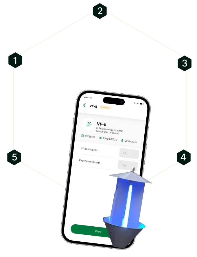 Aplicativo mobile da MIP Florestal usado no monitoramento em campo