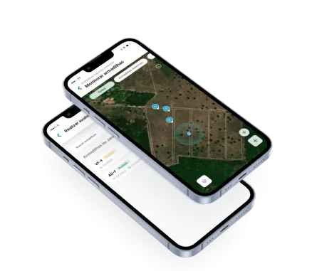 Aplicativo mobile da MIP Florestal usado no monitoramento em campo