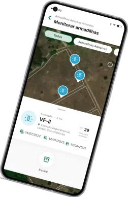 Aplicativo mobile da MIP Florestal usado no monitoramento em campo